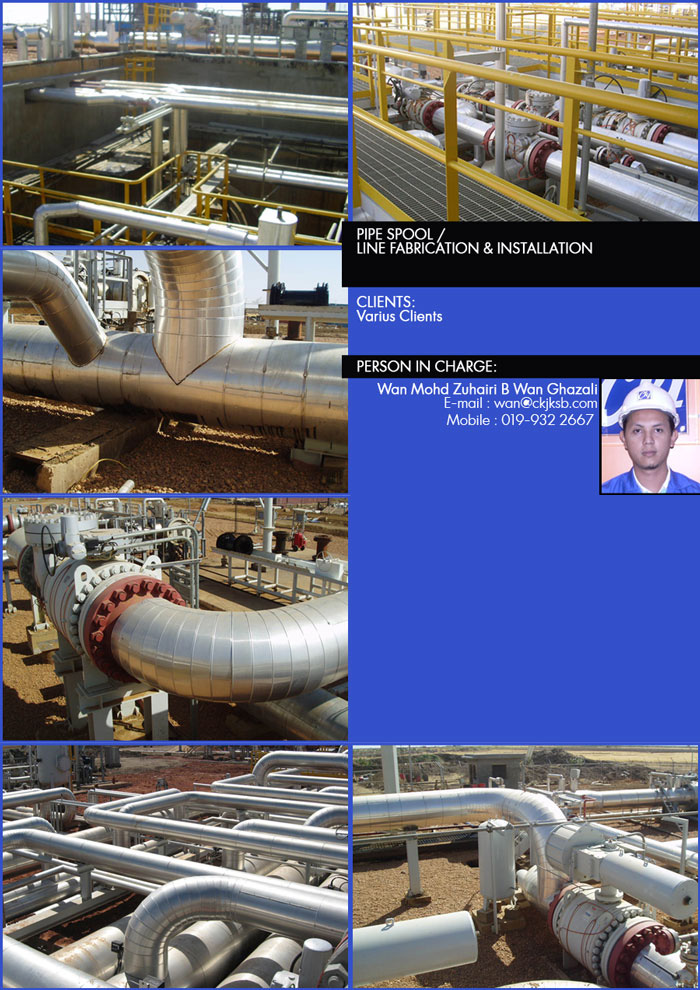 pipe spool / line fabrications and installations